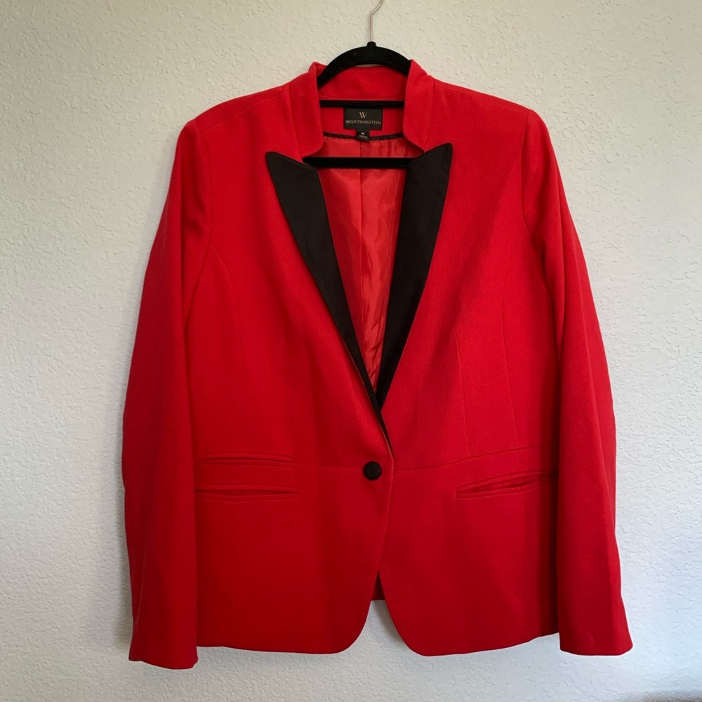 Worthington Cherry Cordial Blazer Jacket